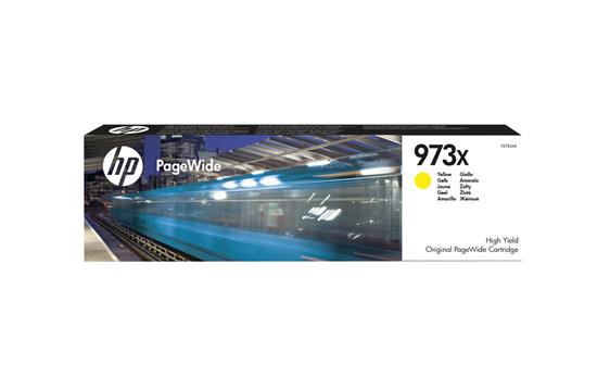 144376 HP F6T83AE Blekk HP F6T83AE 973X XL PW gul til HP Pagewide printer (MFP 477)